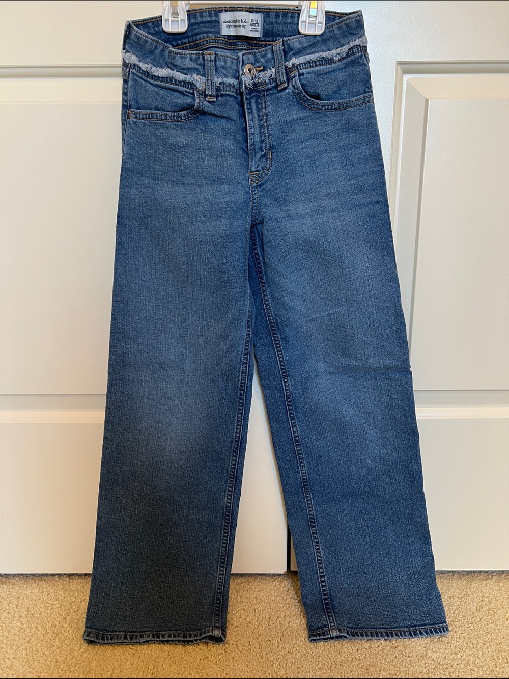Abercrombie Kids Wide-Leg Jeans in Medium Blue